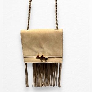 Marissa Webb Suede Fringed Crossbody Bag